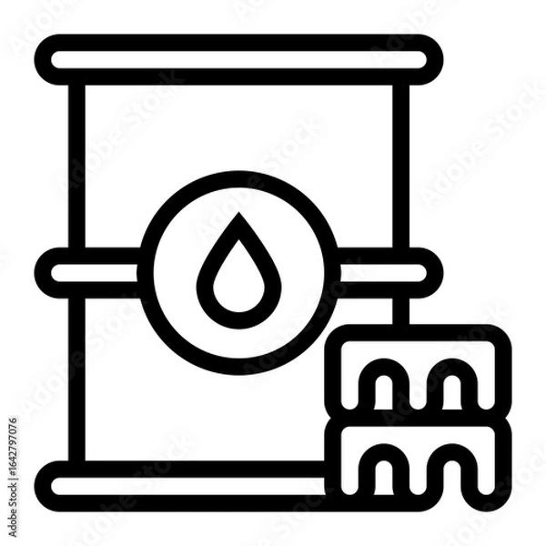 Obraz Commodity Line Icon – Trade Asset Symbol