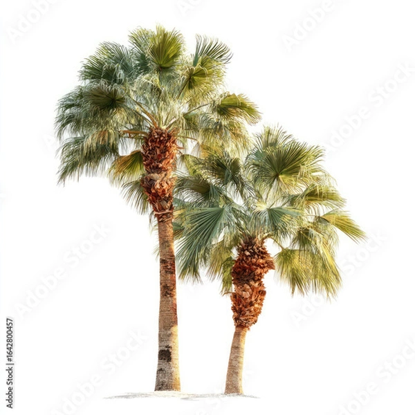 Fototapeta Palm trees isolated on transparent background