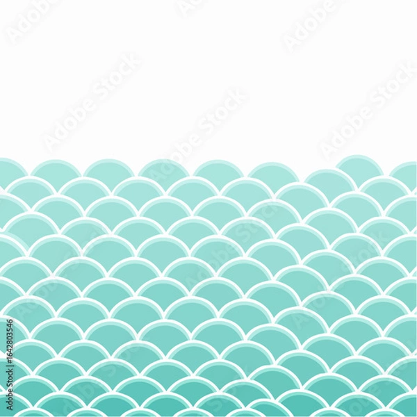 Fototapeta Seamless japanese wave pattern background
4