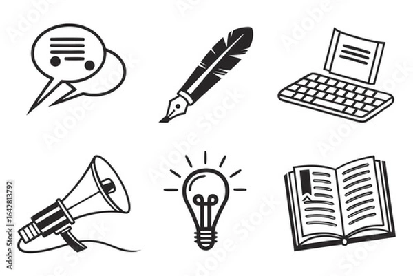 Obraz school icons set