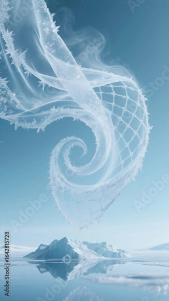 Obraz Translucent ice yarn cool breathable concept display