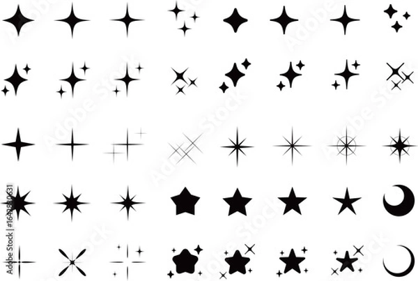 Obraz twinkle_キラキラ_vector set