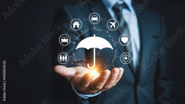 Fototapeta Secure your future with comprehensive protection for life's assets