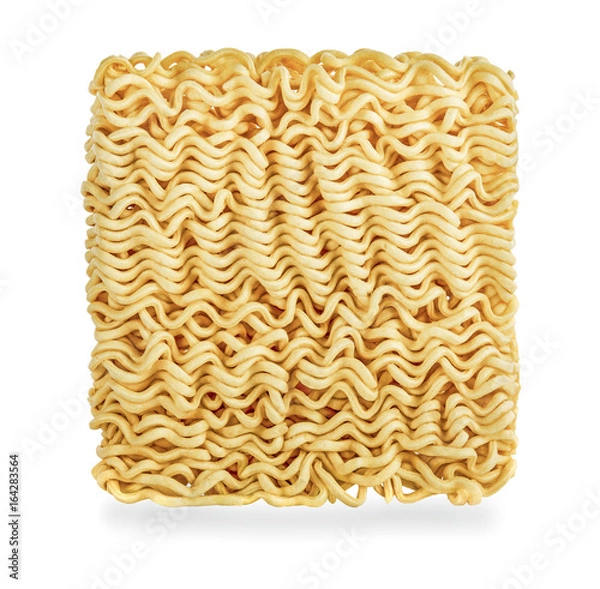 Obraz asian ramen instant noodles isolated on white background