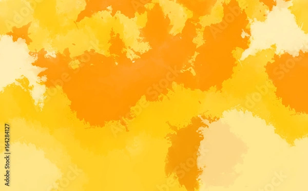 Obraz Streszczenie farby wodnej, pomarańczowej i żółtej farby.