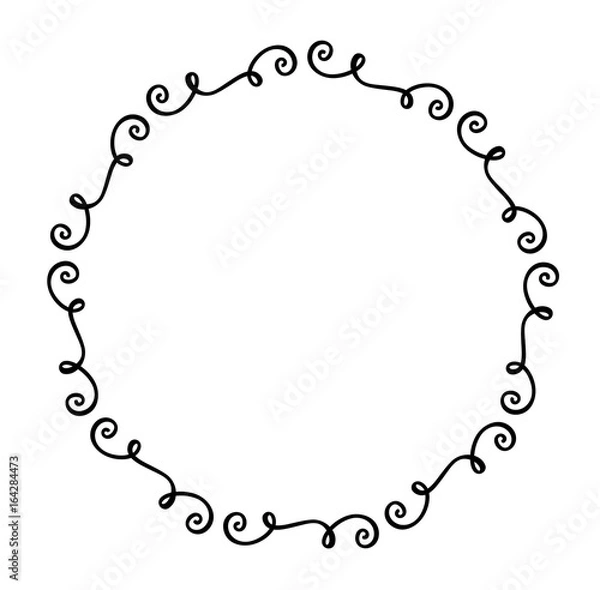 Fototapeta Vector monogram frame