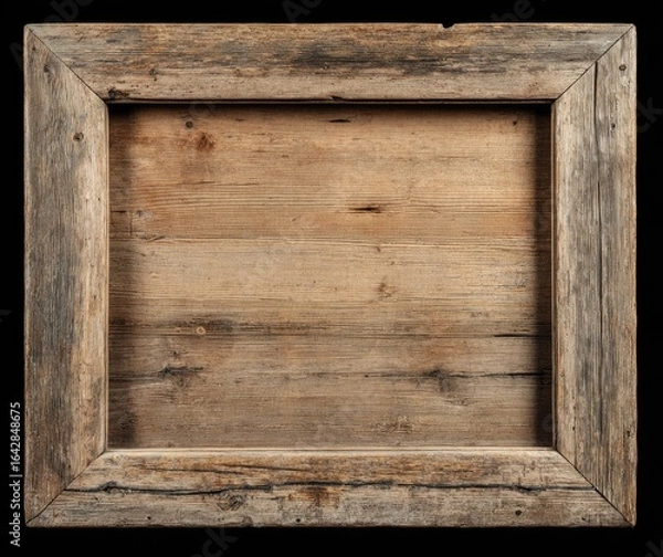 Obraz Rectangular weathered wooden frame