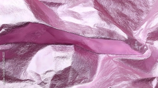 Fototapeta Close-up view of a draped, textured fabric.