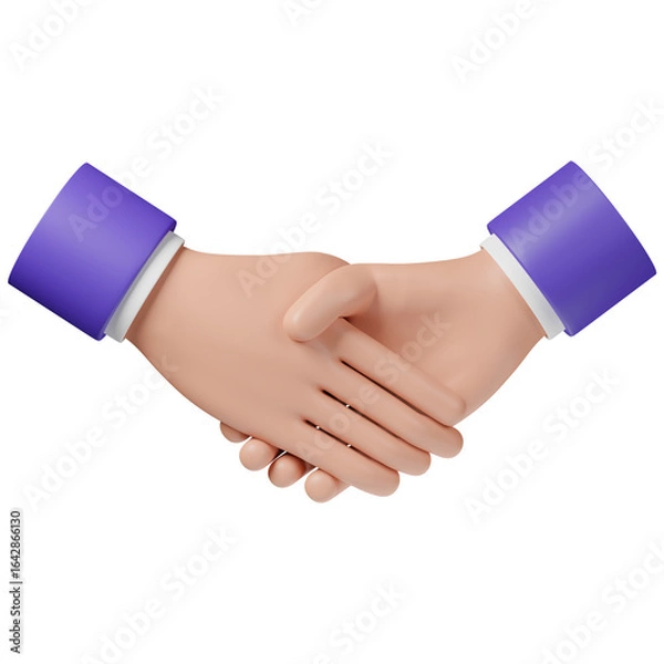 Obraz handshake between two businessmen 3d icon