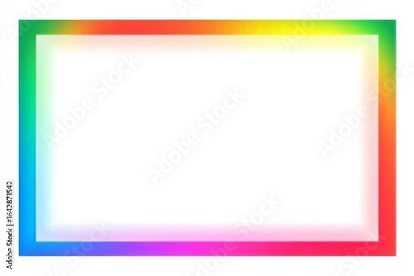Fototapeta Rainbow Gradient Frame On White Background