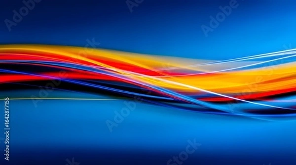 Obraz Abstract design with vibrant flowing lines.