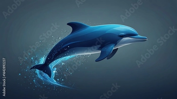 Obraz dolphin jumping out of water