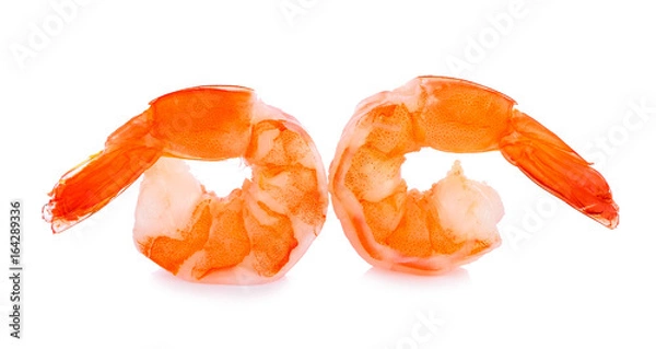 Obraz shrimps on a white background
