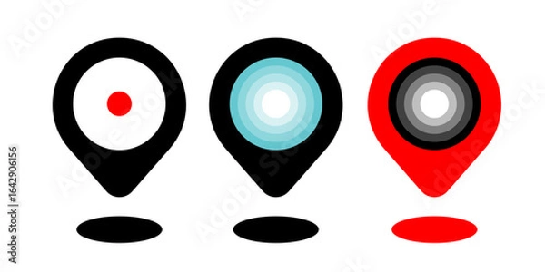 Obraz Geo tag vector icon. Geotag marker, place position symbol, gps pointer sign