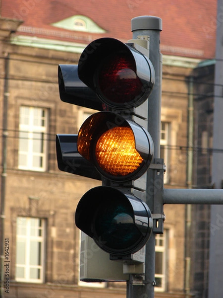 Obraz verkehrsampel gelb