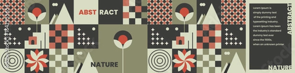 Obraz Abstract nature composition with seamless pattern