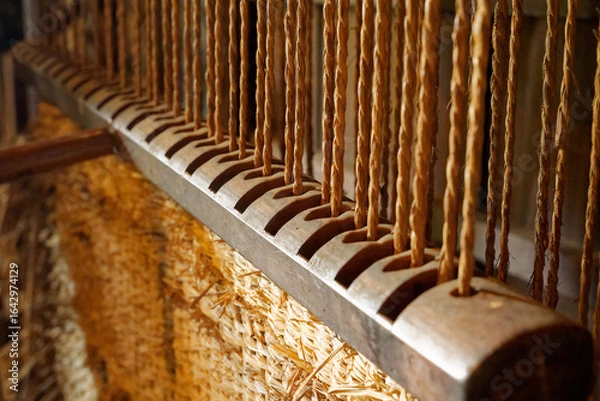 Fototapeta むしろ編み機