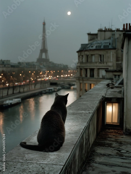 Obraz cat on the roof