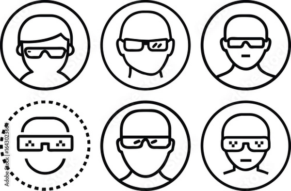 Obraz Avatar Icons Profile Pictures Modern User Interface Design