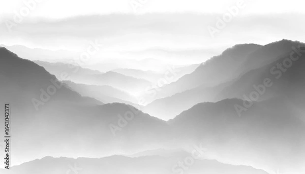 Obraz clouds in the mountains