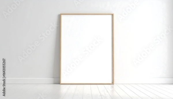 Fototapeta Empty frame in a light-filled room