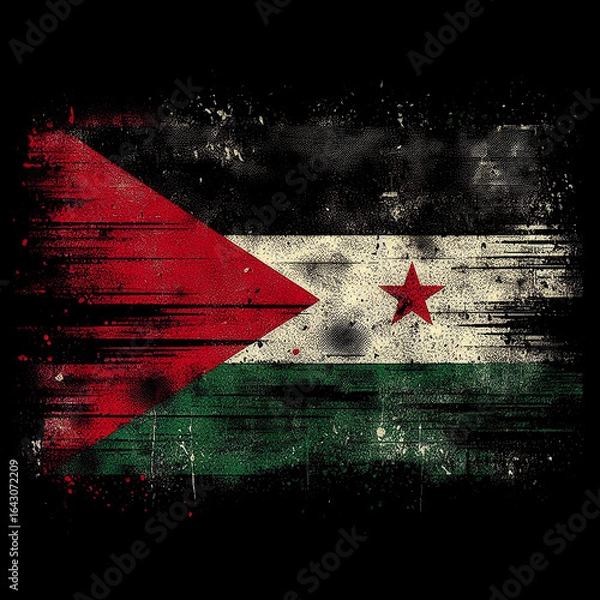 Fototapeta abstract palestine flag grunge background, abstract, palestine flag, palestine, wallpaper, image, photo, grunge palestine background, grunge background with palestine flag