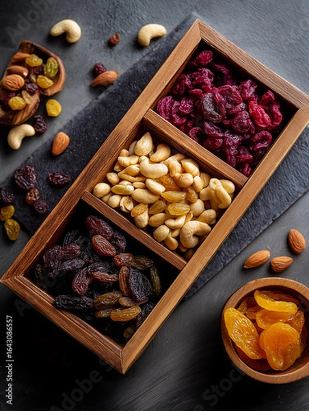 Obraz nuts and dried fruits