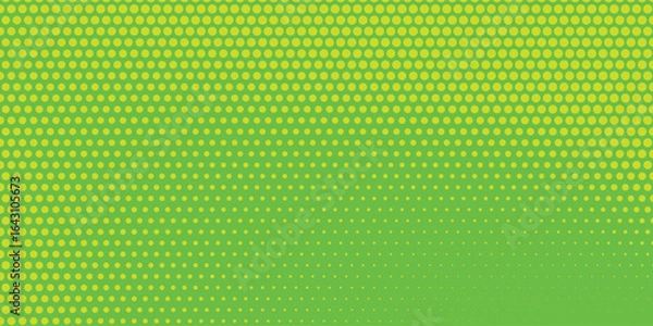 Fototapeta Dots halftone yellow green color pattern gradient style texture background. vector illustration