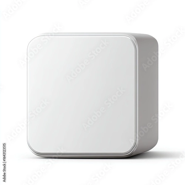 Obraz A plain, square, light gray device,  isolated on white