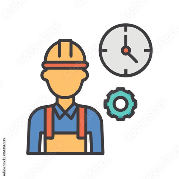 Fototapeta Worker day icon design.