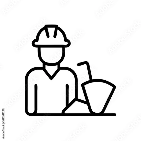 Obraz Worker day icon design.