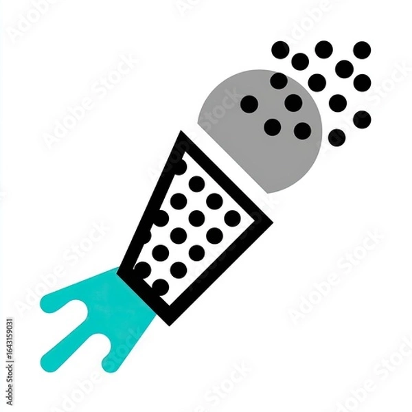 Fototapeta Cone-shaped dispenser with pepper