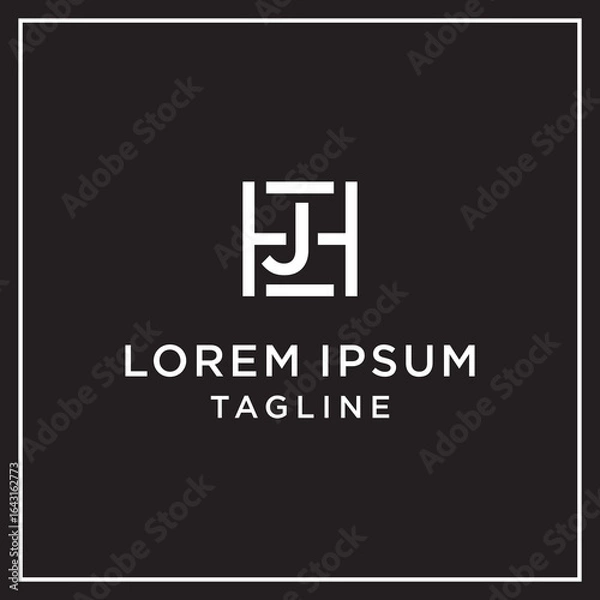 Obraz hj or jh square logo