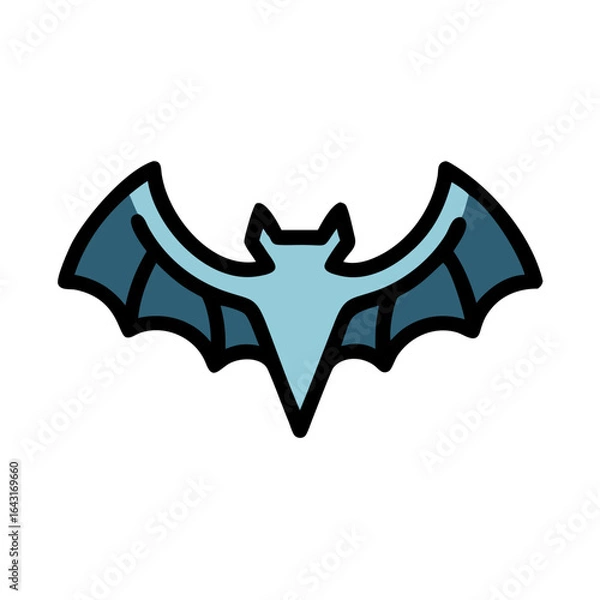 Fototapeta Flapping bat wing icon design.