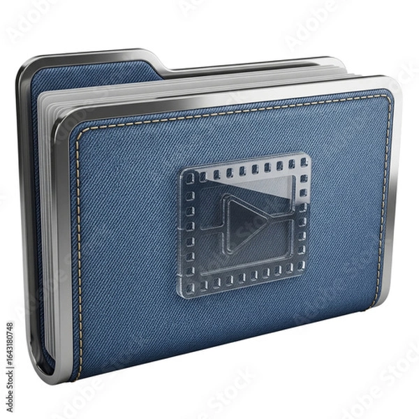 Obraz Video folder isolated on transparent background