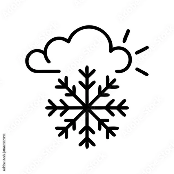 Fototapeta Falling snow icon design.