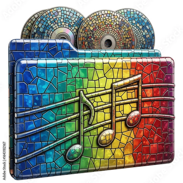 Obraz Music folder isolated on transparent background