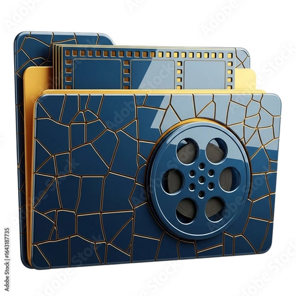 Obraz Film folder icon isolated on transparent background