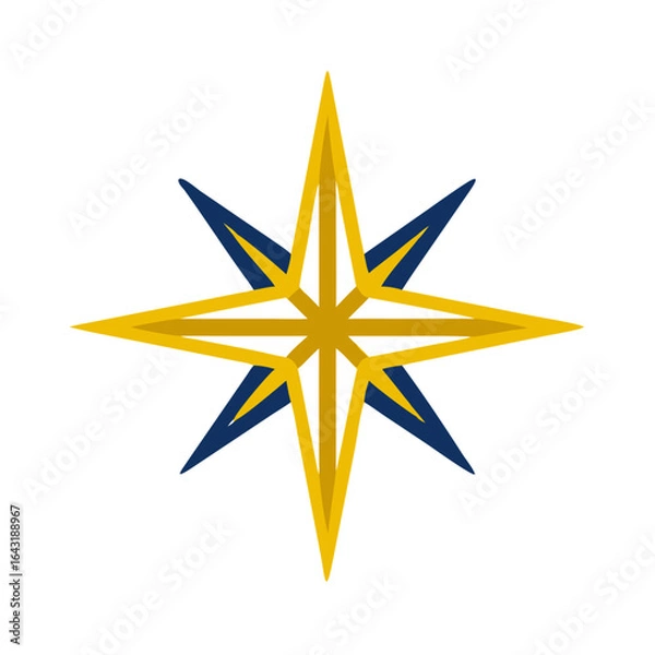 Obraz Shining north star icon design.