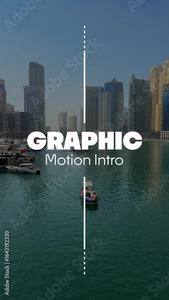 Fototapeta Vertical Title Animation Template