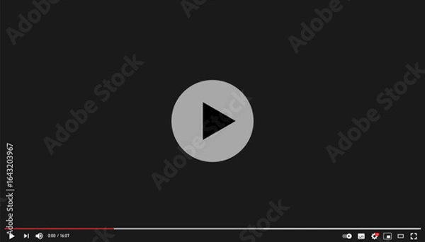 Obraz Youtube video player template