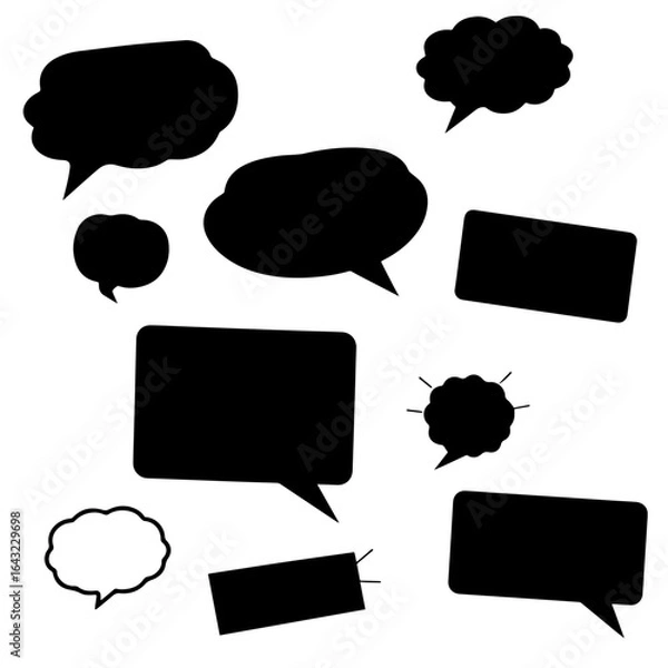 Fototapeta set of speech bubbles