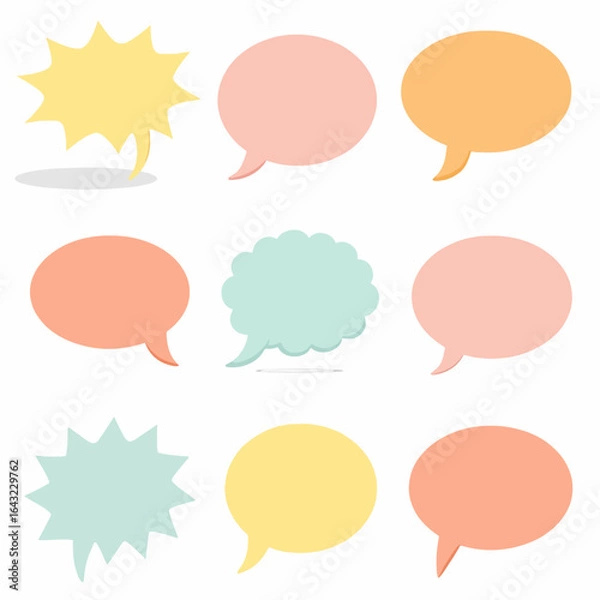 Fototapeta set of speech bubbles
