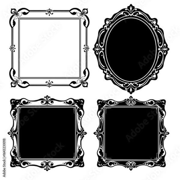 Fototapeta set of frames