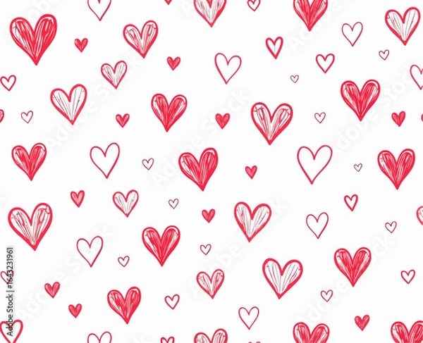 Fototapeta seamless pattern with hearts