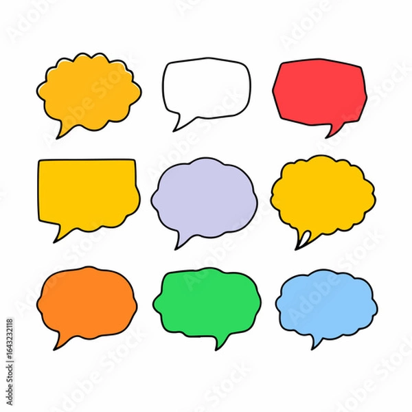 Fototapeta Colorful speech bubbles