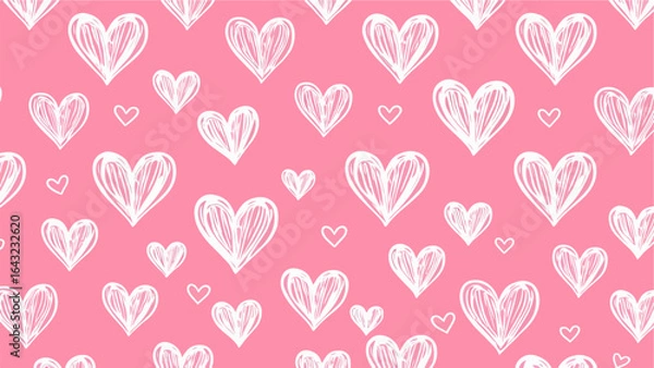 Fototapeta seamless pattern with hearts