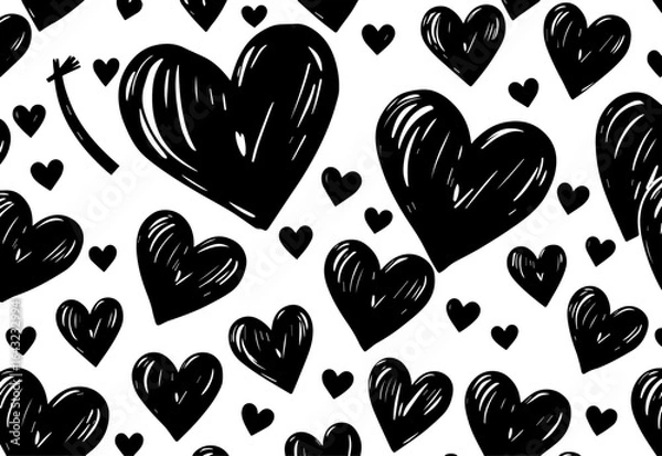 Fototapeta seamless pattern with hearts