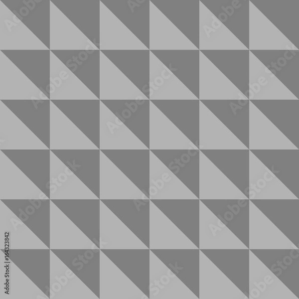 Obraz Abstract seamless pattern background. Grey triangle design elements in linear arrangement. Vector illustration.