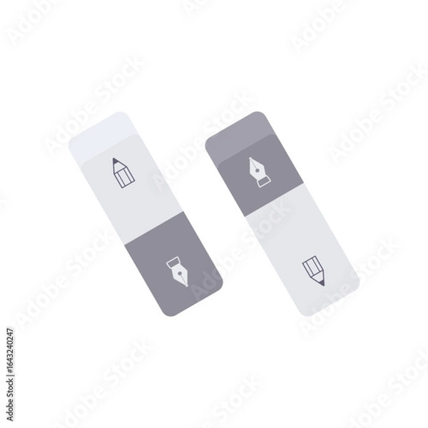 Obraz Vector illustration isolated on white background